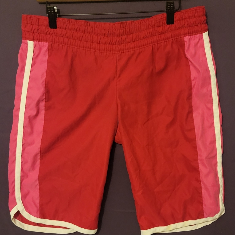 Nike Red and Pink Athletic Shorts